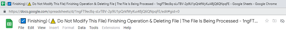 DEA Data Sets Trigger Operation Finishing