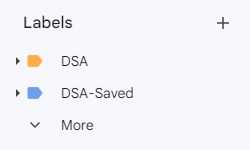 DSA Gmail Inbox Labels